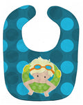 Summer Pool Boy in Tube Blonde Baby Bib Easy-Clean Baby Bib Baby Feeding Accessory Baby Mealtime Essential, 10 x 13, Multicolor