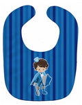 Prince Charming Brunette Baby Bib Easy-Clean Baby Bib Baby Feeding Accessory Baby Mealtime Essential, 10 x 13, Multicolor