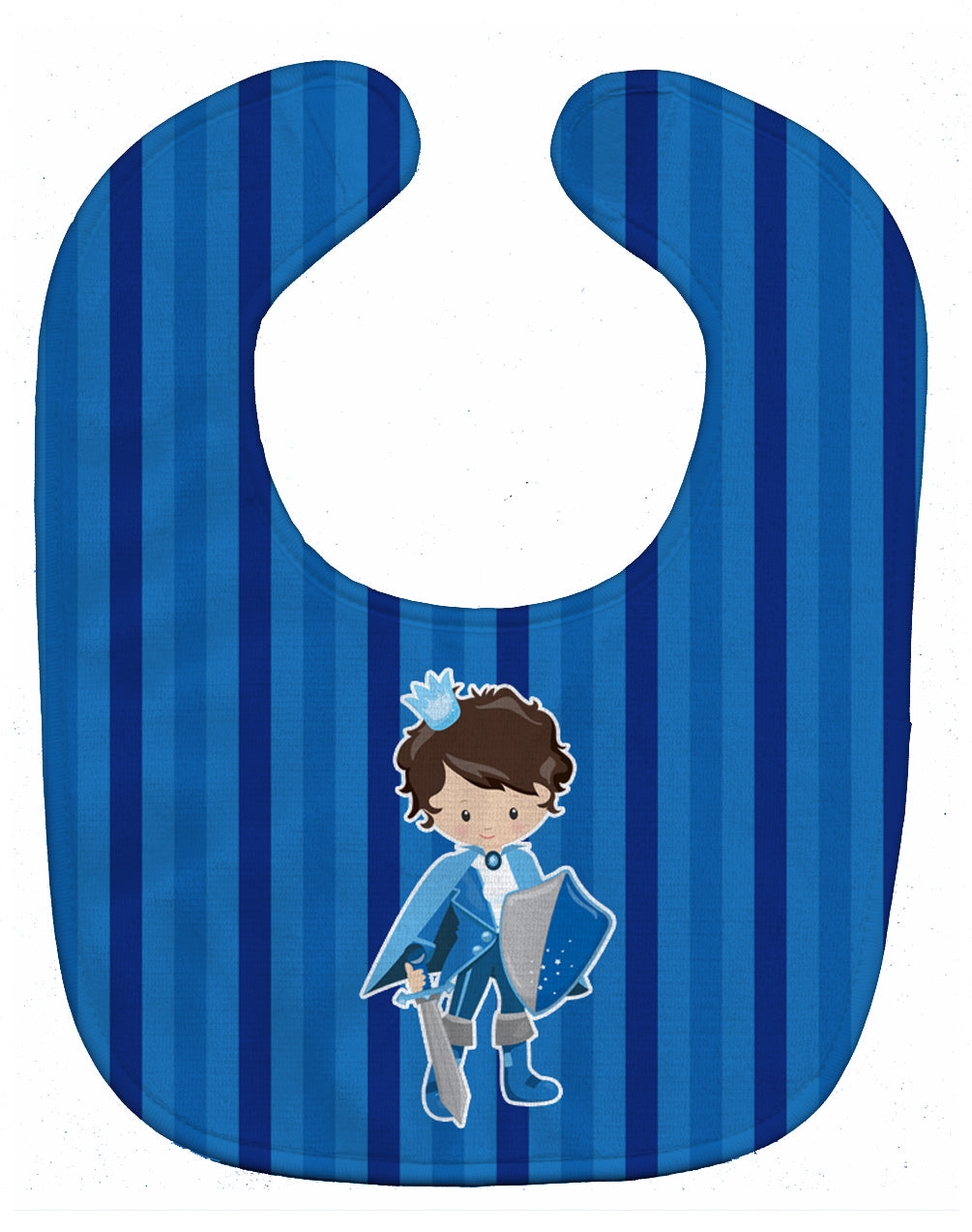 Prince Charming Brunette Baby Bib Easy-Clean Baby Bib Baby Feeding Accessory Baby Mealtime Essential, 10 x 13, Multicolor