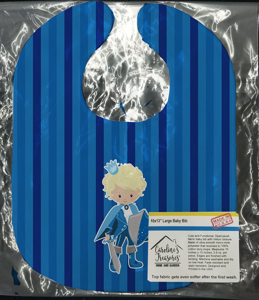 Prince Charming Blonde Baby Bib Easy-Clean Baby Bib Baby Feeding Accessory Baby Mealtime Essential, 10 x 13, Multicolor