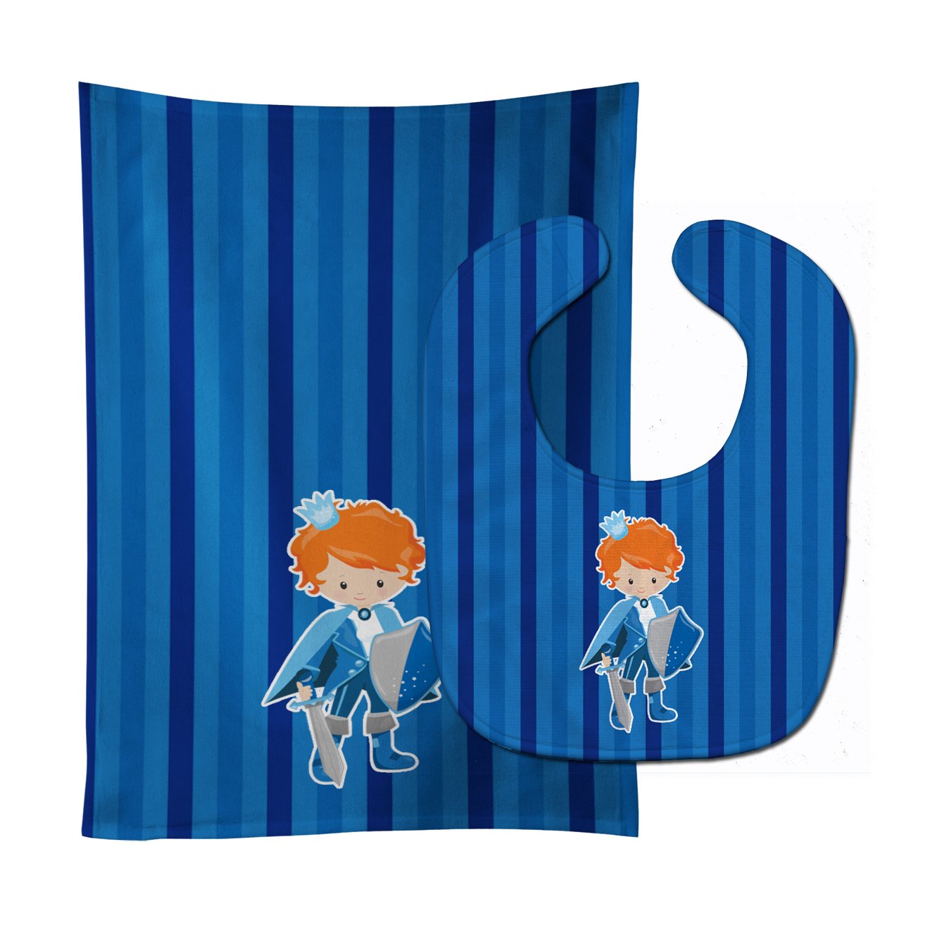 Prince Charming Ginger Baby Bib & Burp Cloth Easy-Clean Baby Bib Baby Feeding Accessory Baby Mealtime Essential