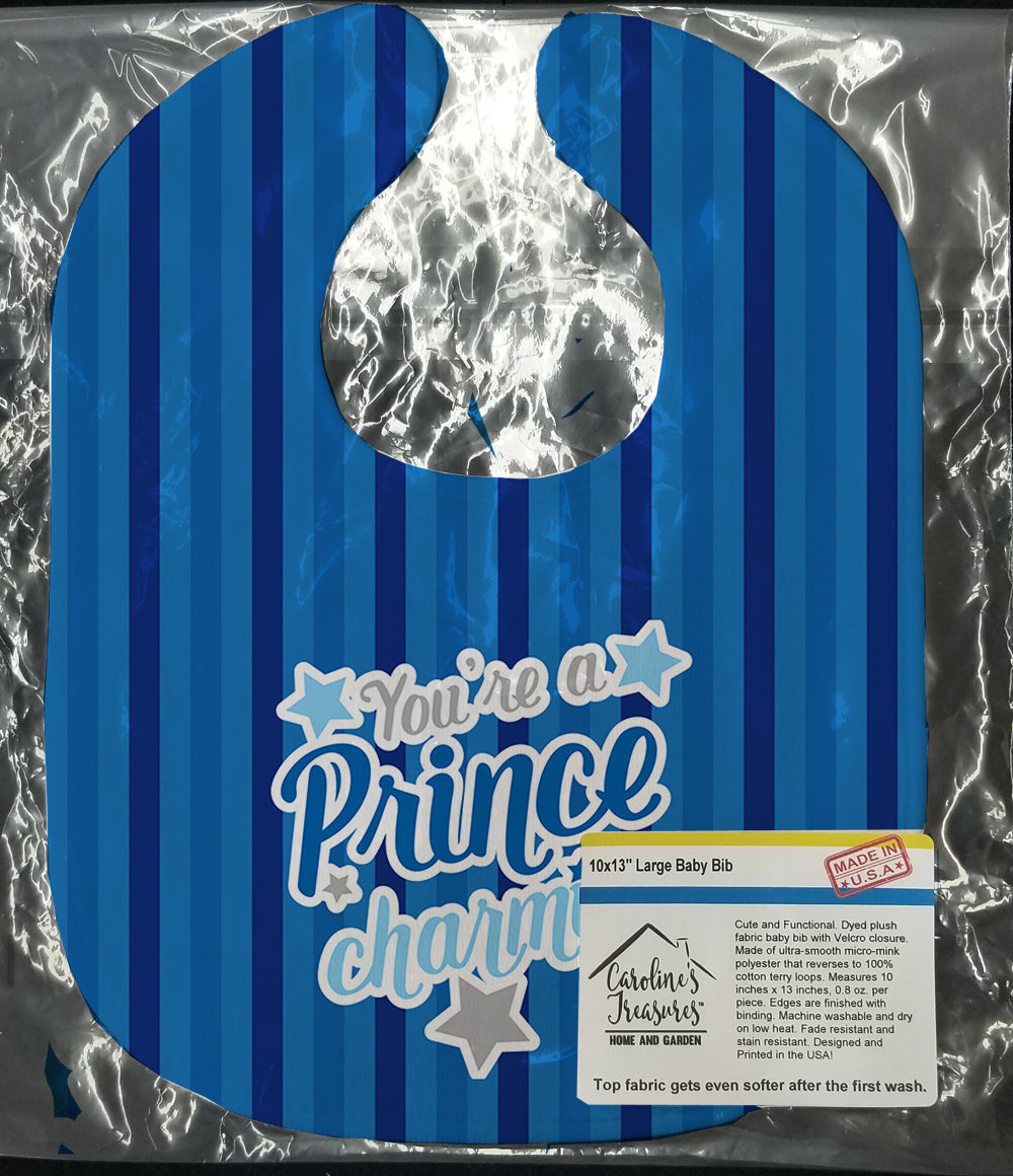 You're a Prince Charming Baby Bib Easy-Clean Baby Bib Baby Feeding Accessory Baby Mealtime Essential, 10 x 13, Multicolor