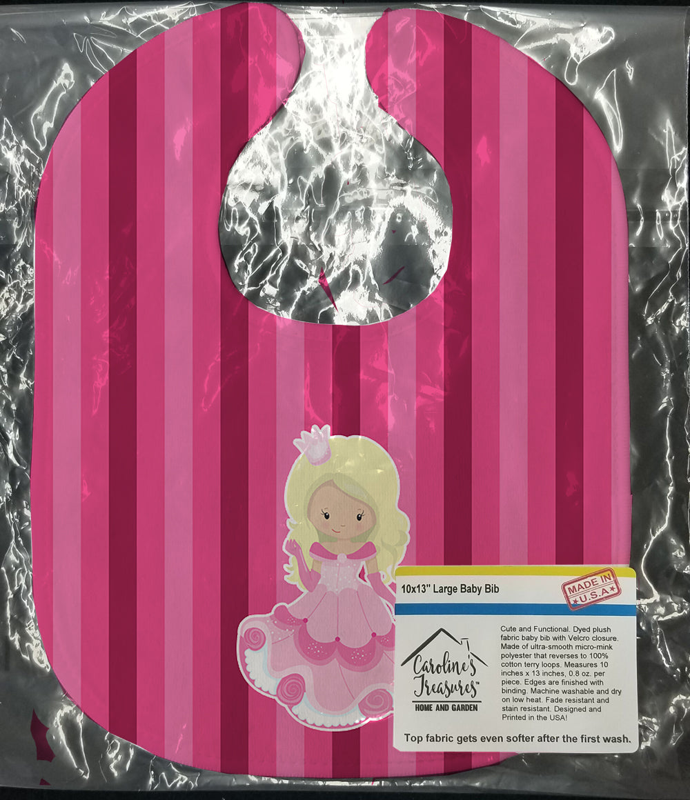 Princess Blonde Baby Bib Easy-Clean Baby Bib Baby Feeding Accessory Baby Mealtime Essential, 10 x 13, Multicolor