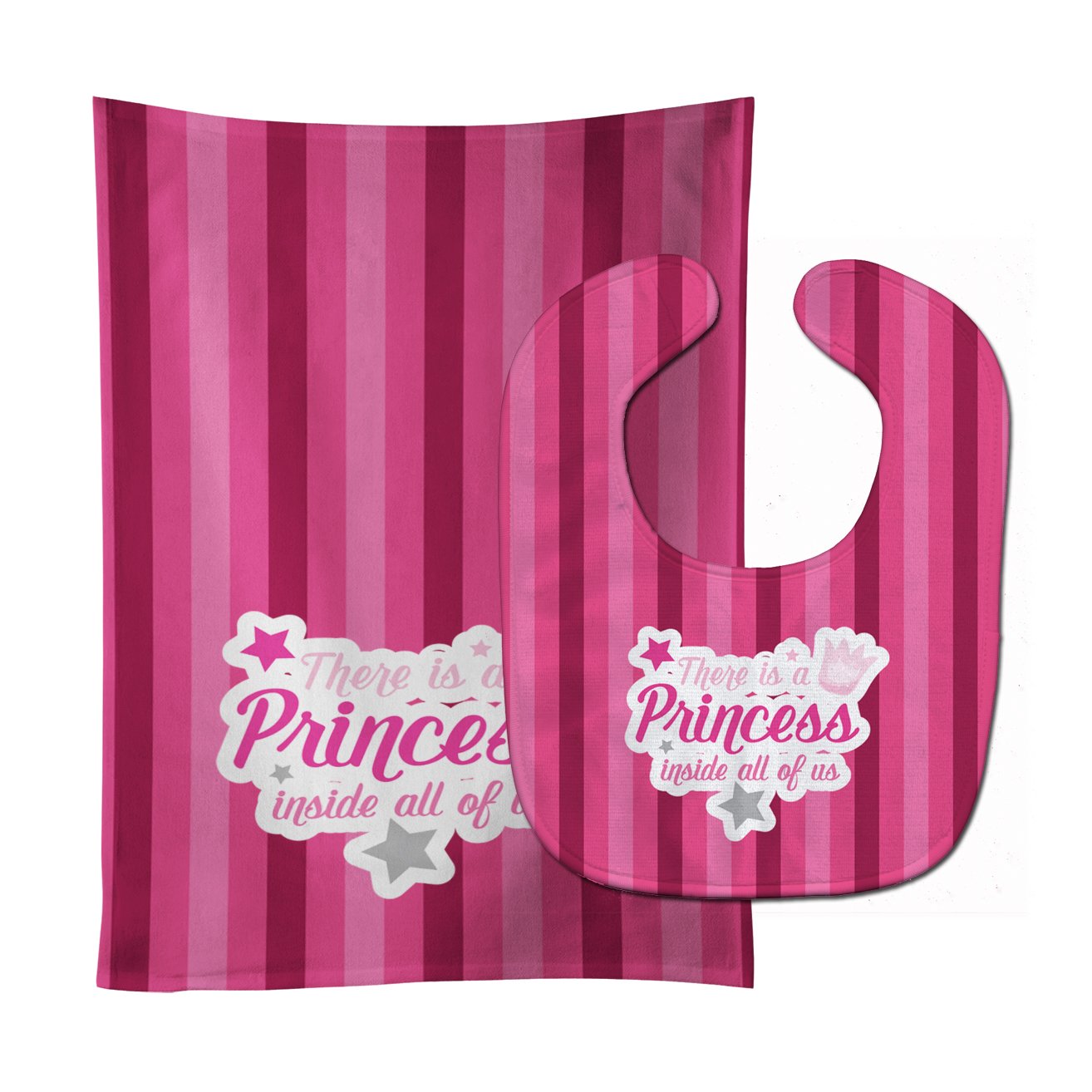 There is a Princess iside all of us Baby Bib & Burp Cloth Easy-Clean Baby Bib Baby Feeding Accessory Baby Mealtime Essential