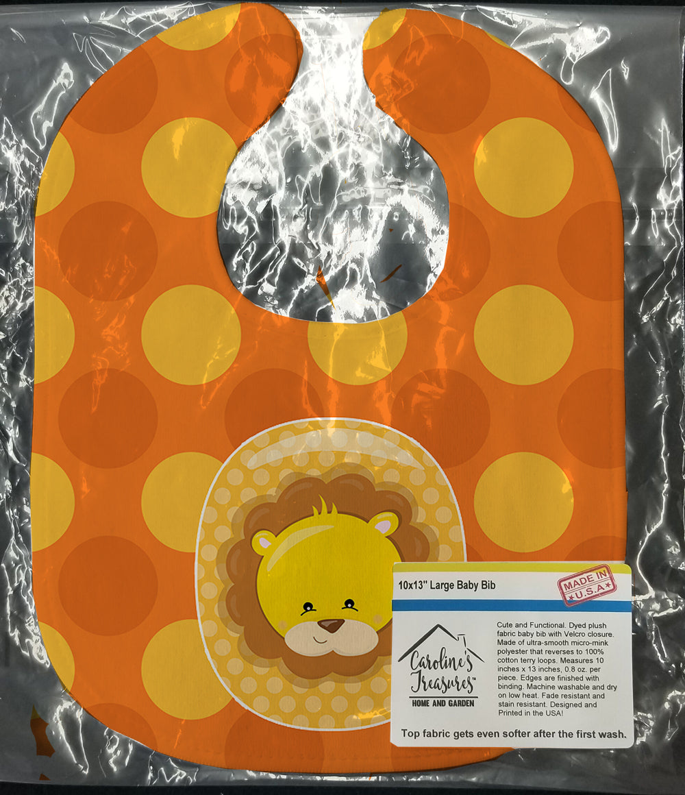 Zoo Month 0 Lion Baby Bib Easy-Clean Baby Bib Baby Feeding Accessory Baby Mealtime Essential, 10 x 13, Multicolor