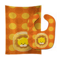 Zoo Month 0 Lion Baby Bib & Burp Cloth Easy-Clean Baby Bib Baby Feeding Accessory Baby Mealtime Essential