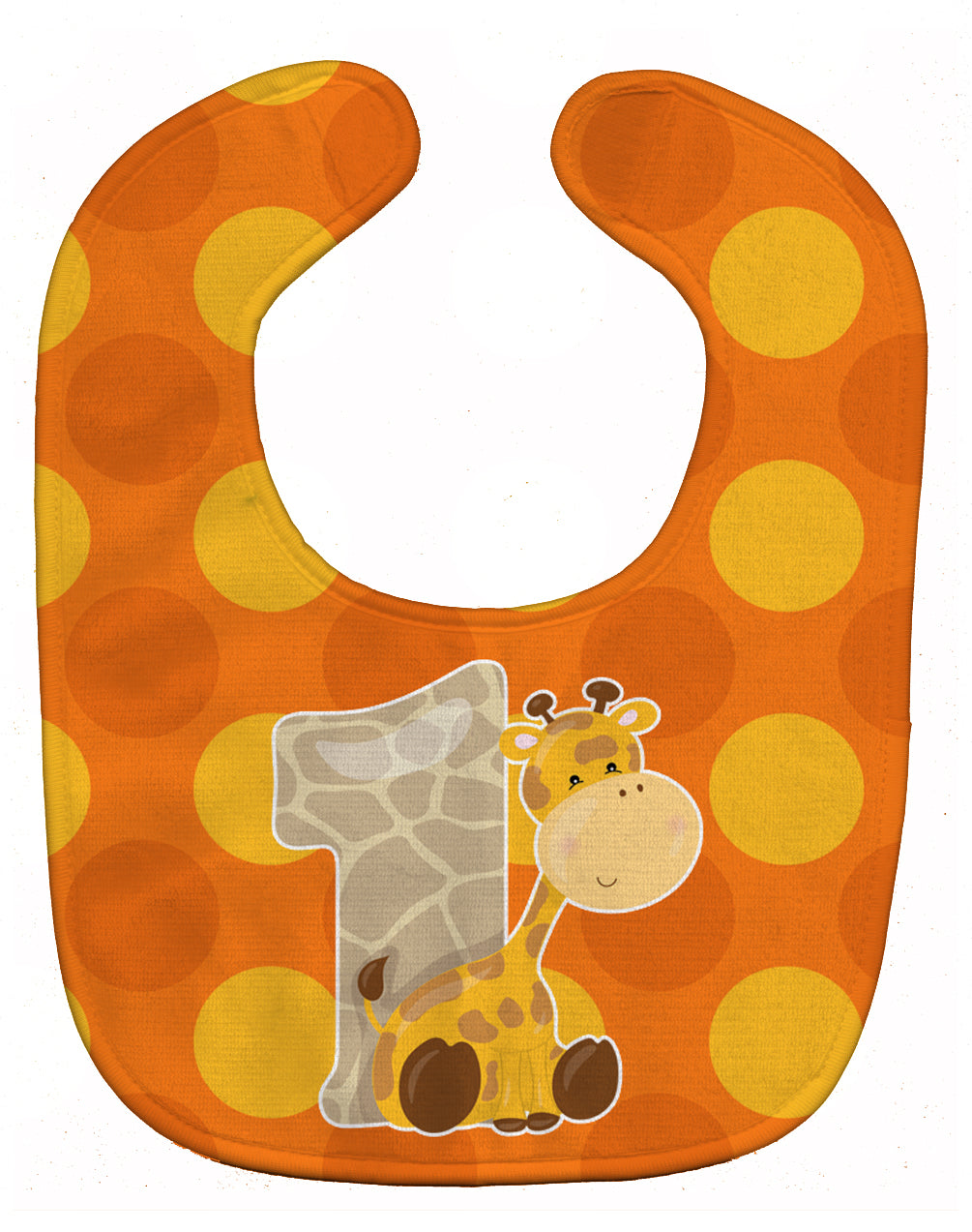 Zoo Month 1 Giraffe Baby Bib Easy-Clean Baby Bib Baby Feeding Accessory Baby Mealtime Essential, 10 x 13, Multicolor