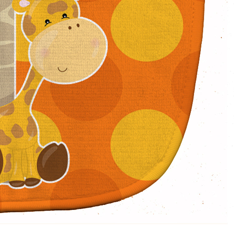 Zoo Month 1 Giraffe Baby Bib Easy-Clean Baby Bib Baby Feeding Accessory Baby Mealtime Essential, 10 x 13, Multicolor