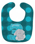 Zoo Month 3 Elephant Baby Bib Easy-Clean Baby Bib Baby Feeding Accessory Baby Mealtime Essential, 10 x 13, Multicolor