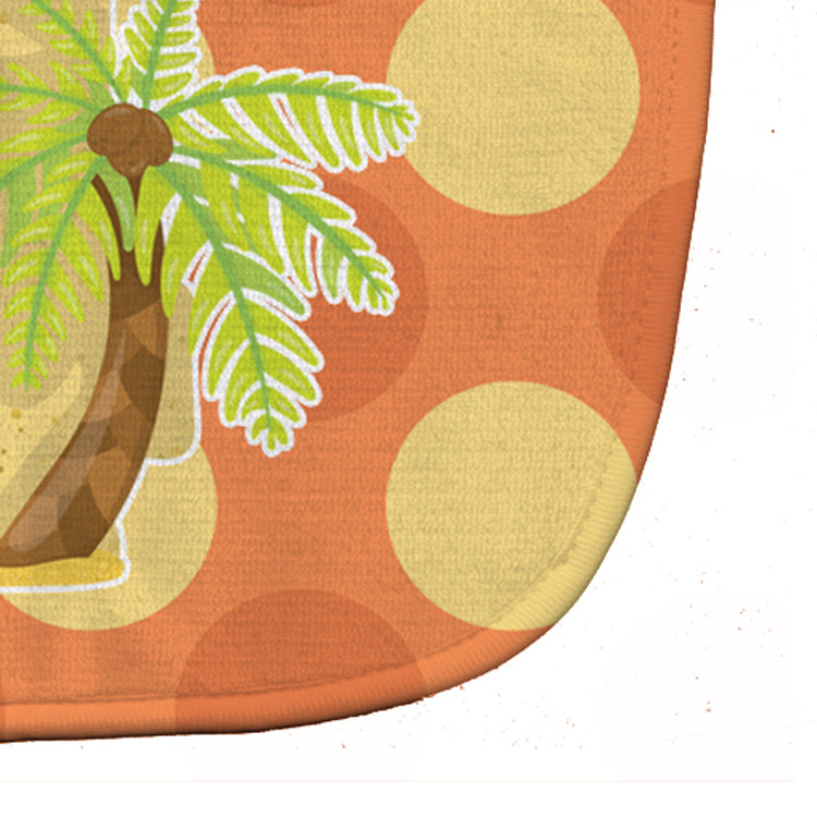 Zoo Month 4 Palm Tree Baby Bib Easy-Clean Baby Bib Baby Feeding Accessory Baby Mealtime Essential, 10 x 13, Multicolor