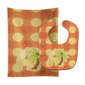 Zoo Month 4 Palm Tree Baby Bib & Burp Cloth Easy-Clean Baby Bib Baby Feeding Accessory Baby Mealtime Essential