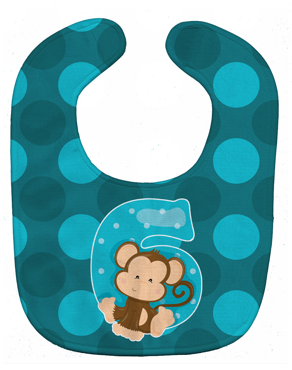 Zoo Month 6 Monkey Baby Bib Easy-Clean Baby Bib Baby Feeding Accessory Baby Mealtime Essential, 10 x 13, Multicolor