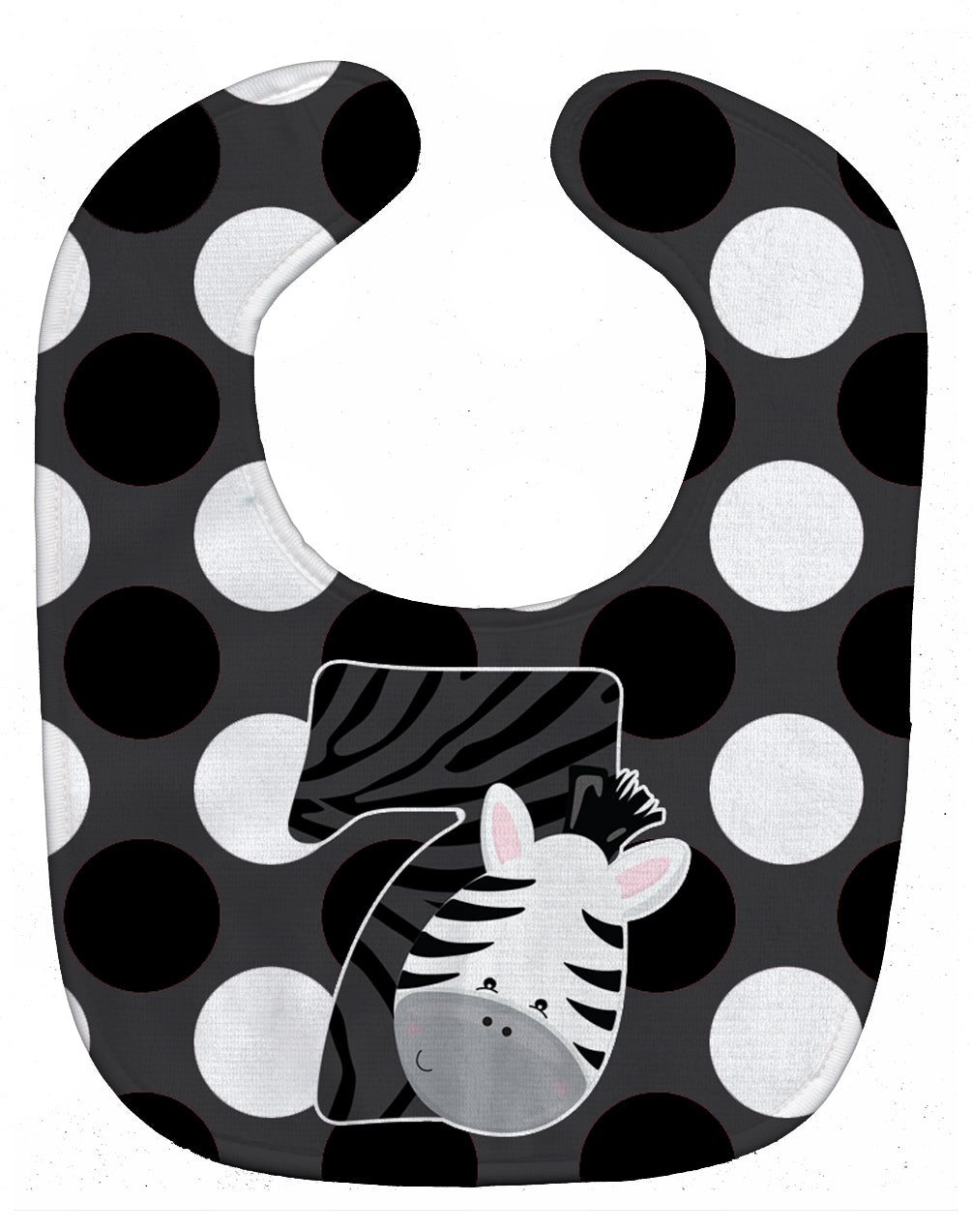 Zoo Month 7 Zebra Baby Bib Easy-Clean Baby Bib Baby Feeding Accessory Baby Mealtime Essential, 10 x 13, Multicolor