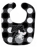 Zoo Month 7 Zebra Baby Bib Easy-Clean Baby Bib Baby Feeding Accessory Baby Mealtime Essential, 10 x 13, Multicolor