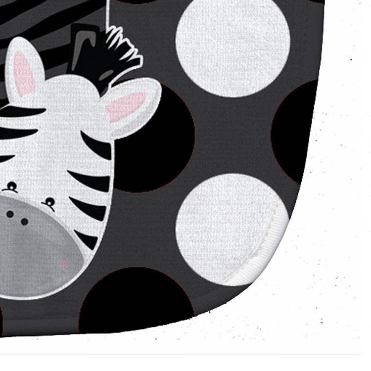Zoo Month 7 Zebra Baby Bib Easy-Clean Baby Bib Baby Feeding Accessory Baby Mealtime Essential, 10 x 13, Multicolor