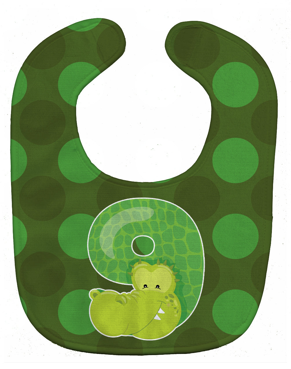 Zoo Month 9 Aligator Baby Bib Easy-Clean Baby Bib Baby Feeding Accessory Baby Mealtime Essential, 10 x 13, Multicolor