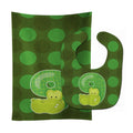 Zoo Month 9 Aligator Baby Bib & Burp Cloth Easy-Clean Baby Bib Baby Feeding Accessory Baby Mealtime Essential