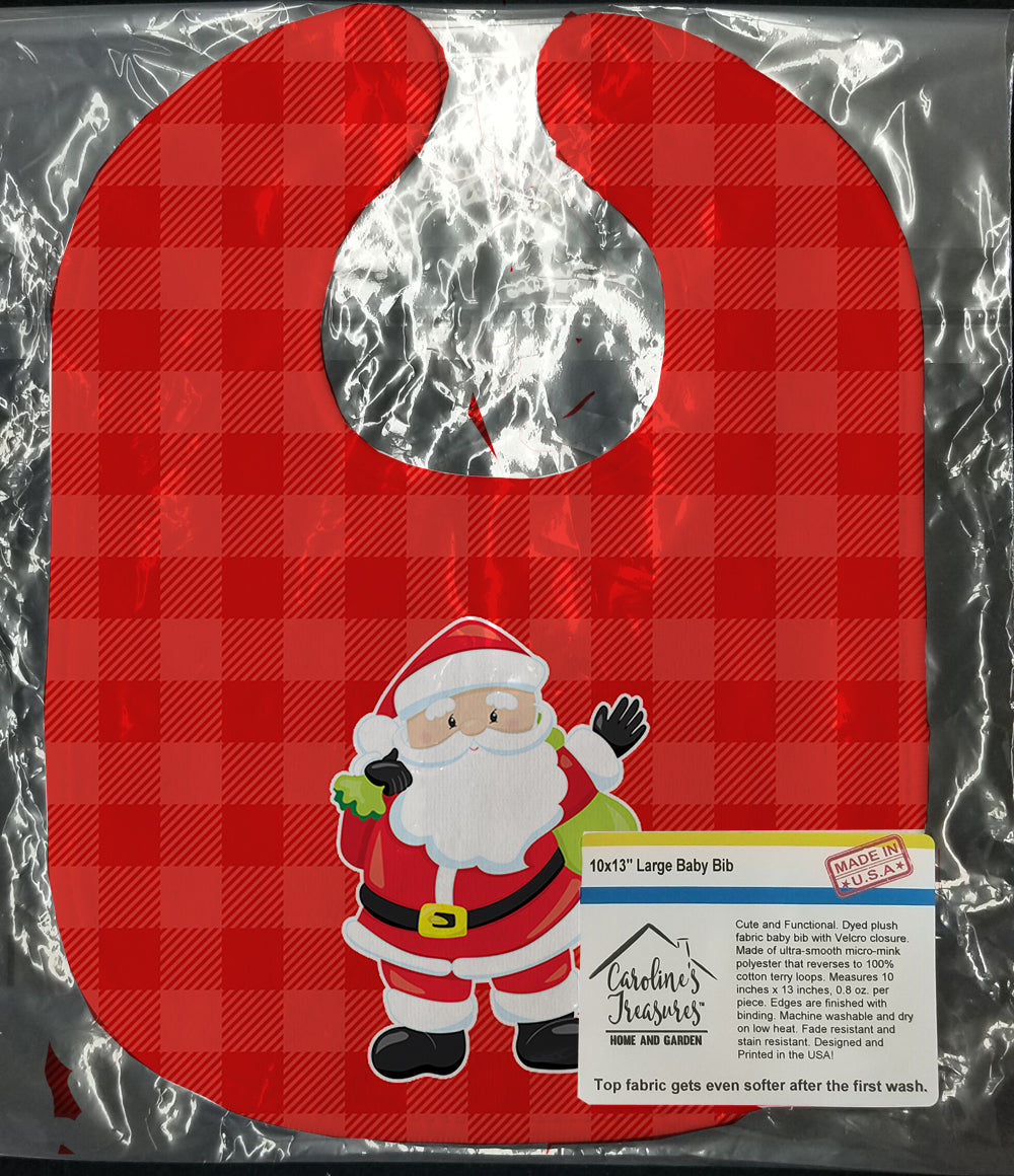 Christmas Santa Claus #1 Baby Bib Easy-Clean Baby Bib Baby Feeding Accessory Baby Mealtime Essential, 10 x 13, Multicolor