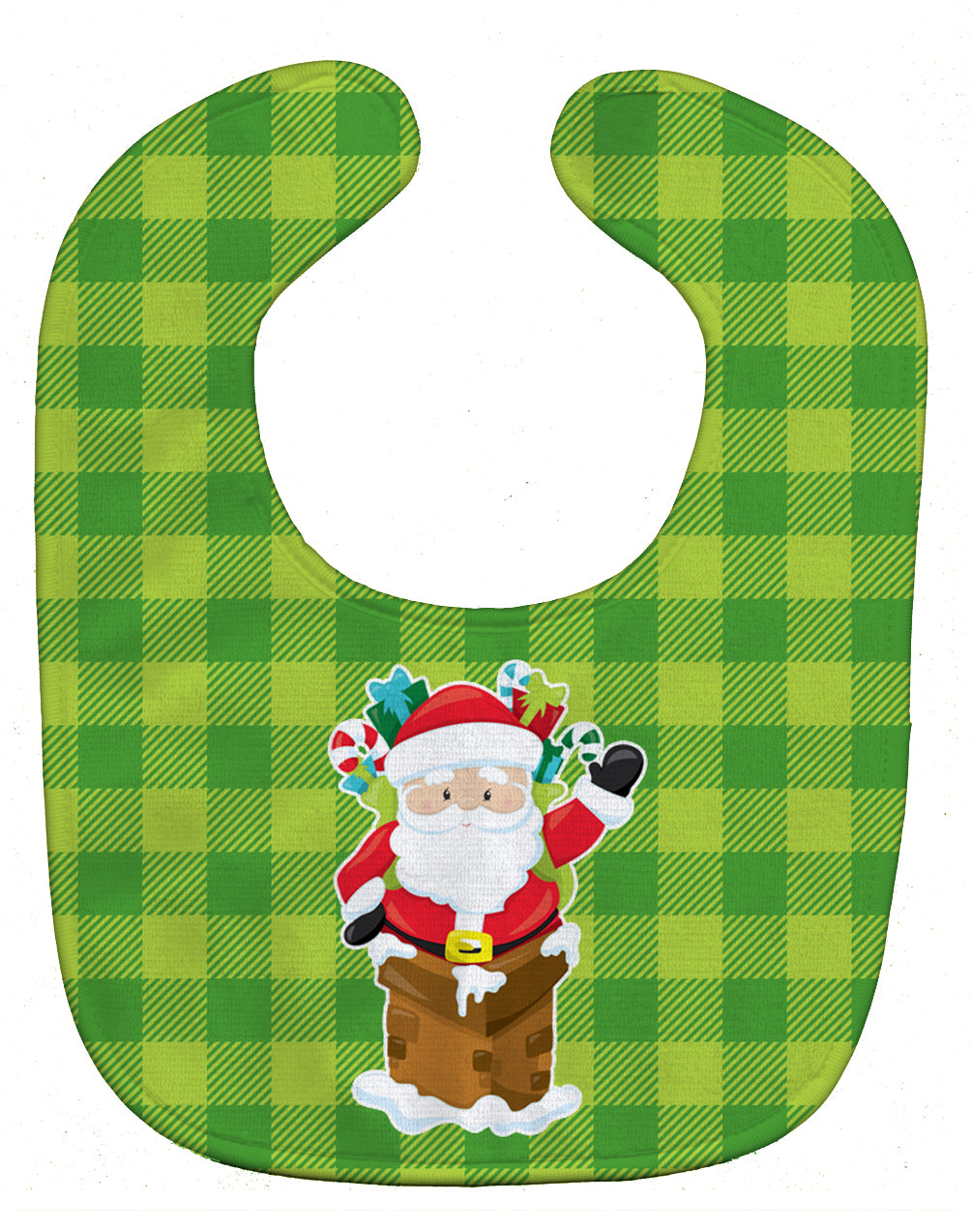 Christmas Santa Claus #2 Baby Bib Easy-Clean Baby Bib Baby Feeding Accessory Baby Mealtime Essential, 10 x 13, Multicolor