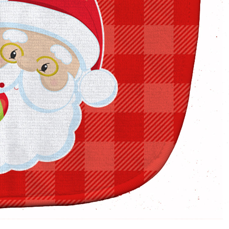Christmas Santa Claus and Mrs Claus Baby Bib Easy-Clean Baby Bib Baby Feeding Accessory Baby Mealtime Essential, 10 x 13, Multicolor