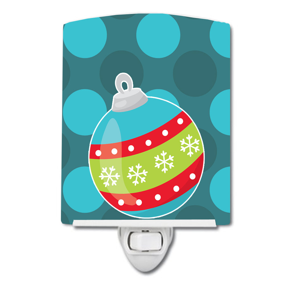Christmas Ornament Ceramic Night Light Compact, UL-Certified, Ideal for Bedroom, Bathroom, Nursery, Hallway, Kitchen, 6x4x3, Multicolor