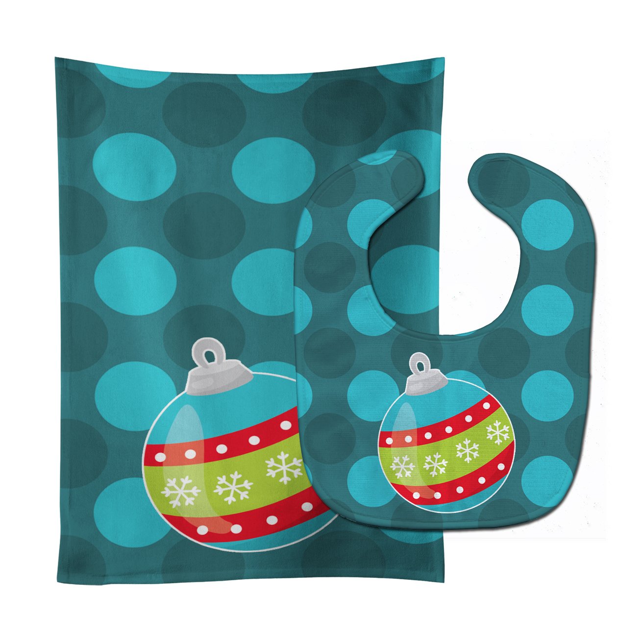 Christmas Ornament Baby Bib & Burp Cloth Easy-Clean Baby Bib Baby Feeding Accessory Baby Mealtime Essential