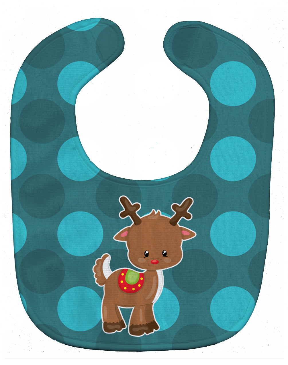 Christmas Reindeer #2 Baby Bib Easy-Clean Baby Bib Baby Feeding Accessory Baby Mealtime Essential, 10 x 13, Multicolor