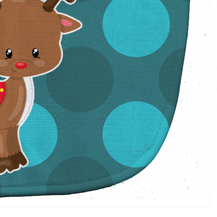Christmas Reindeer #2 Baby Bib Easy-Clean Baby Bib Baby Feeding Accessory Baby Mealtime Essential, 10 x 13, Multicolor