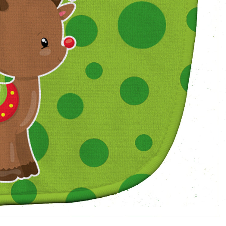 Christmas Reindeer #3 Baby Bib Easy-Clean Baby Bib Baby Feeding Accessory Baby Mealtime Essential, 10 x 13, Multicolor
