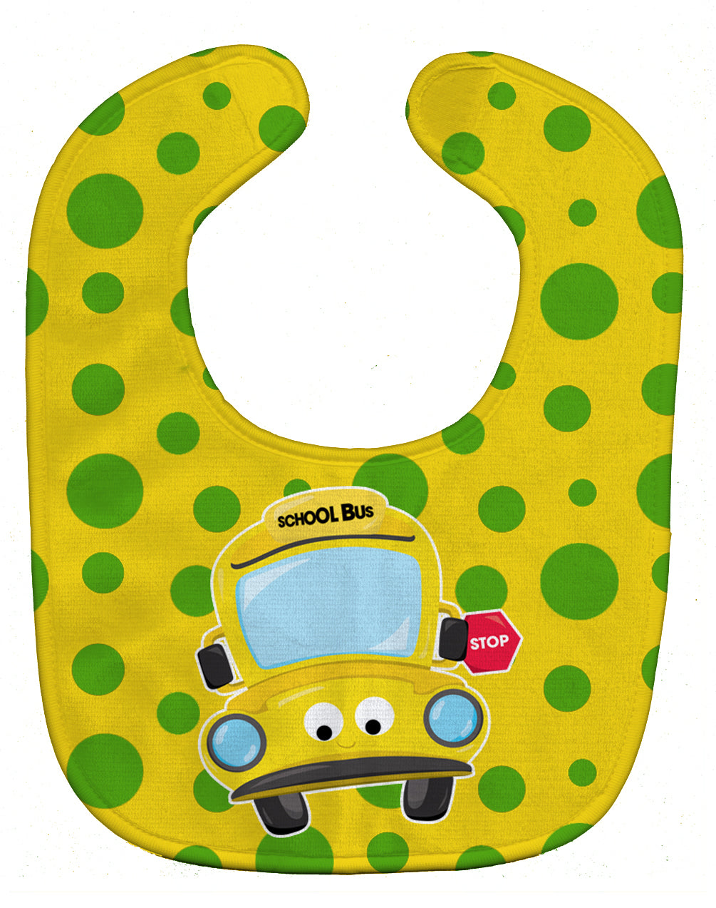 Back to School Bus #2 Baby Bib Easy-Clean Baby Bib Baby Feeding Accessory Baby Mealtime Essential, 10 x 13, Multicolor