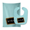 Back to School Math Baby Bib & Burp Cloth Easy-Clean Baby Bib Baby Feeding Accessory Baby Mealtime Essential