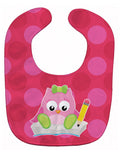 Back to School Girl Bird Baby Bib Easy-Clean Baby Bib Baby Feeding Accessory Baby Mealtime Essential, 10 x 13, Multicolor