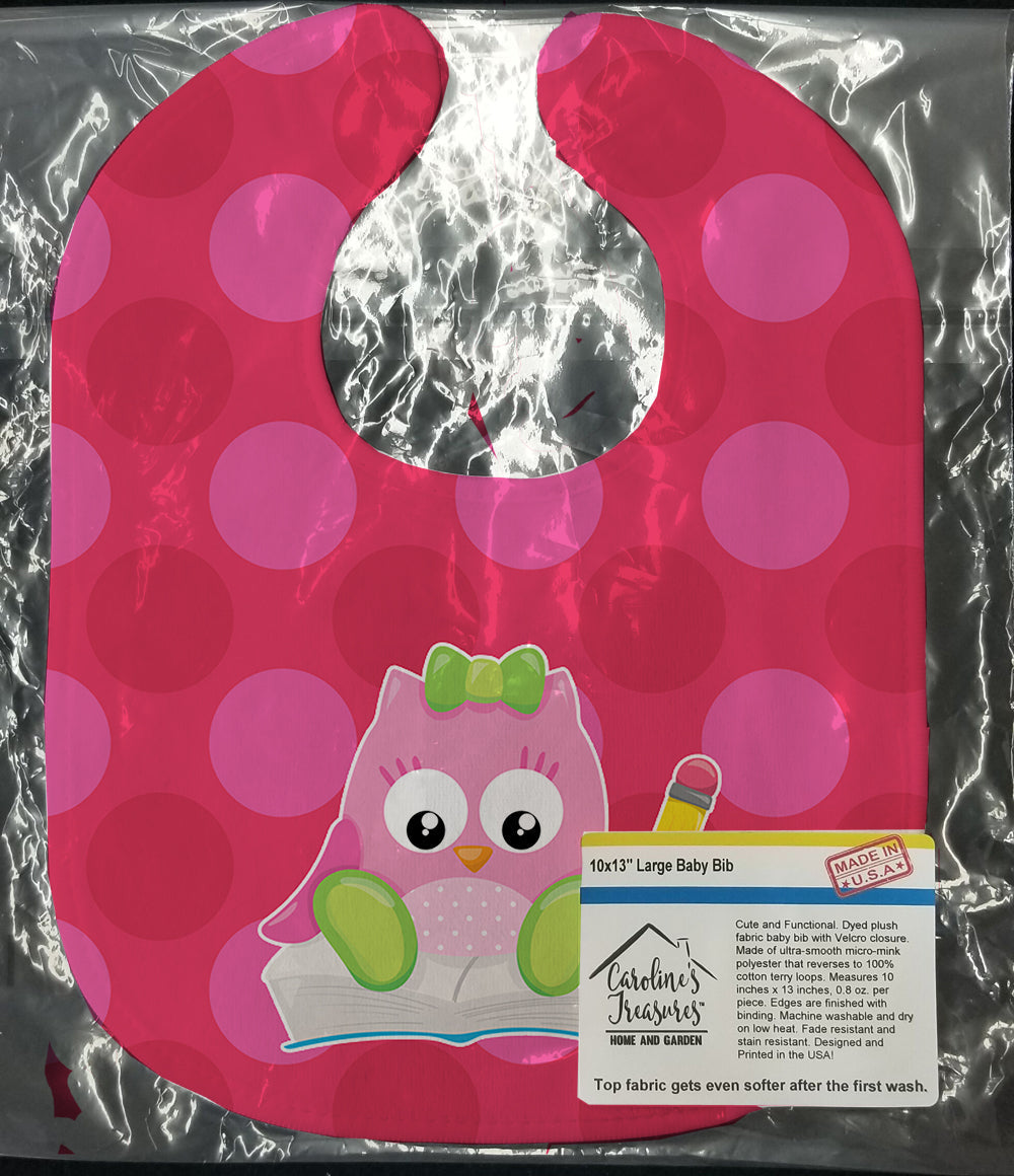 Back to School Girl Bird Baby Bib Easy-Clean Baby Bib Baby Feeding Accessory Baby Mealtime Essential, 10 x 13, Multicolor