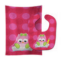 Back to School Girl Bird Baby Bib & Burp Cloth Easy-Clean Baby Bib Baby Feeding Accessory Baby Mealtime Essential