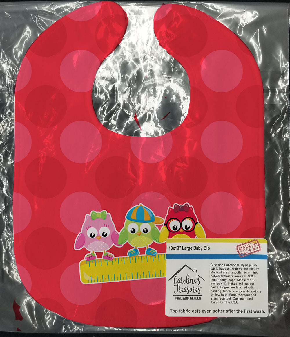 Back to School Birds Baby Bib Easy-Clean Baby Bib Baby Feeding Accessory Baby Mealtime Essential, 10 x 13, Multicolor