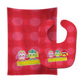 Back to School Birds Baby Bib & Burp Cloth Easy-Clean Baby Bib Baby Feeding Accessory Baby Mealtime Essential