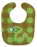 Back to School Worm Baby Bib Easy-Clean Baby Bib Baby Feeding Accessory Baby Mealtime Essential, 10 x 13, Multicolor