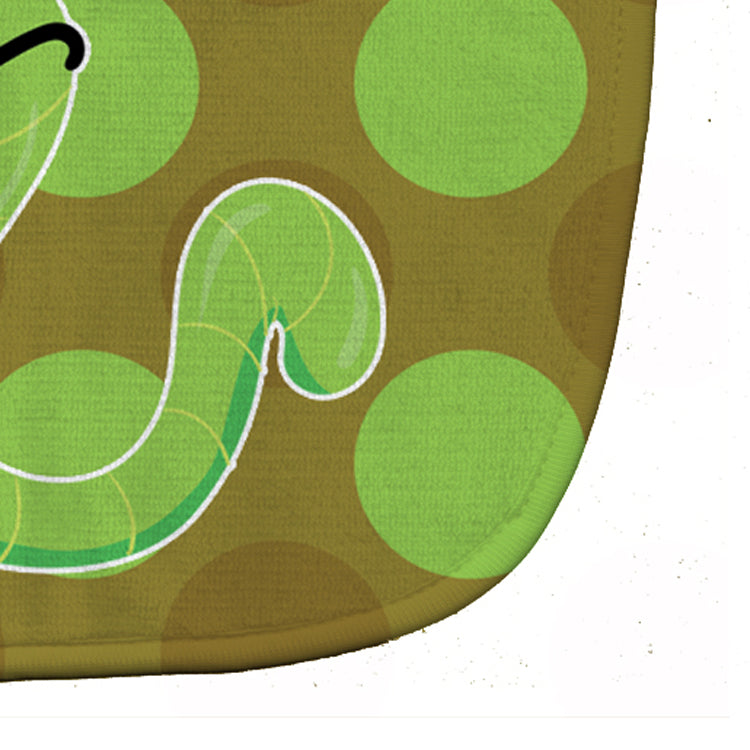 Back to School Worm Baby Bib Easy-Clean Baby Bib Baby Feeding Accessory Baby Mealtime Essential, 10 x 13, Multicolor