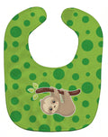 Sloth Baby Bib Easy-Clean Baby Bib Baby Feeding Accessory Baby Mealtime Essential, 10 x 13, Multicolor