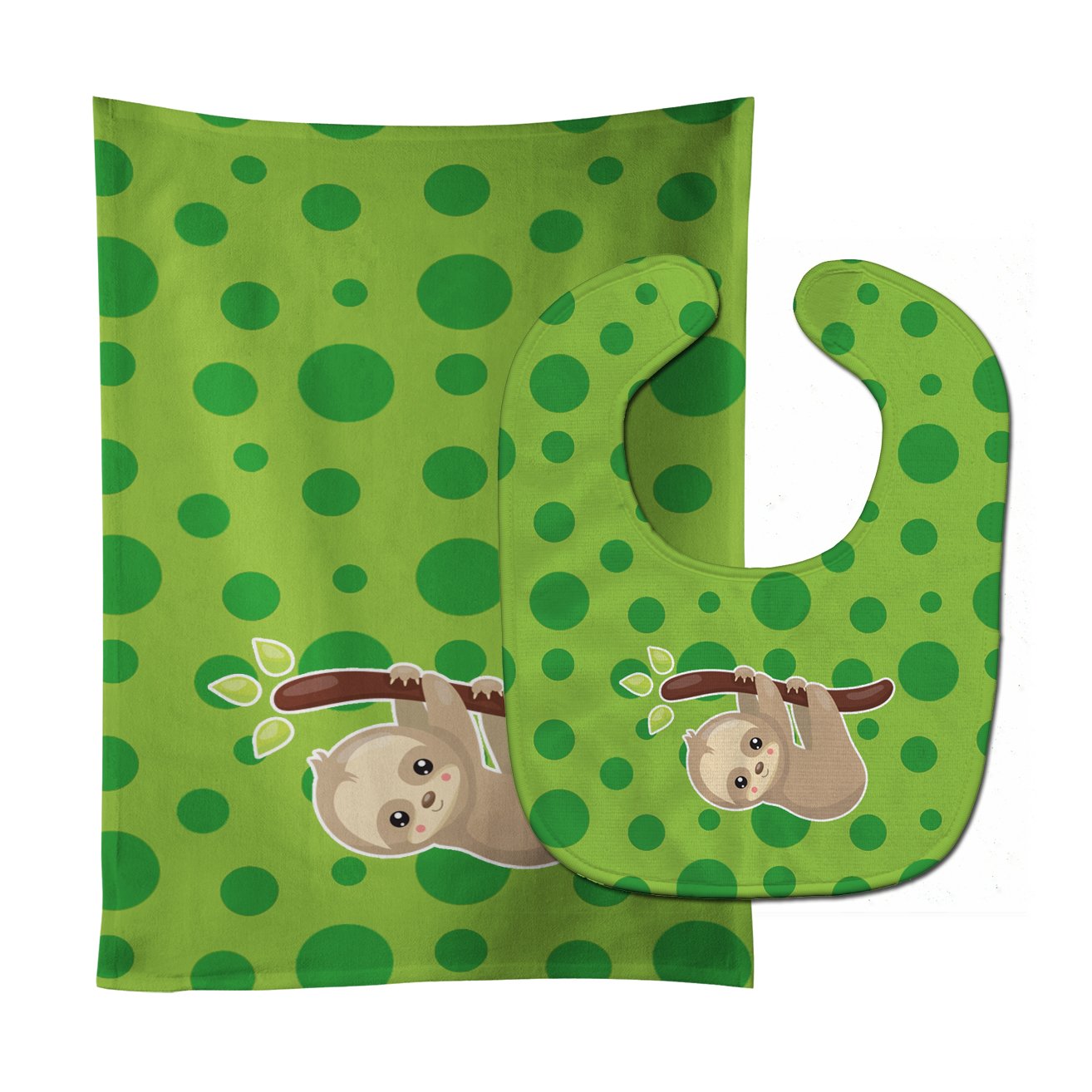 Sloth Baby Bib & Burp Cloth Easy-Clean Baby Bib Baby Feeding Accessory Baby Mealtime Essential