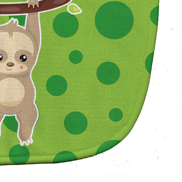 Sloth #2 Baby Bib Easy-Clean Baby Bib Baby Feeding Accessory Baby Mealtime Essential, 10 x 13, Multicolor