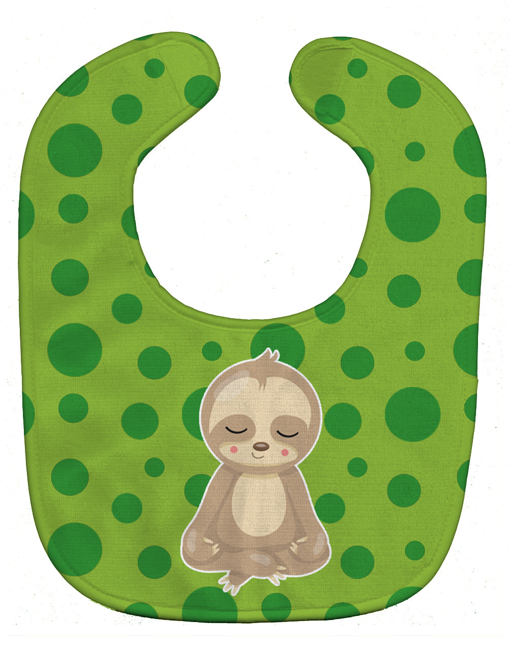 Sloth Yoga Baby Bib Easy-Clean Baby Bib Baby Feeding Accessory Baby Mealtime Essential, 10 x 13, Multicolor