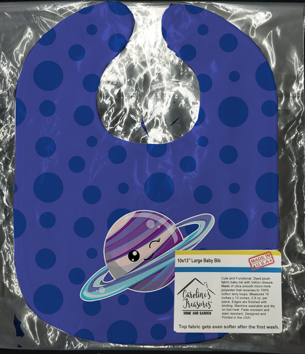 Planets Saturn Baby Bib Easy-Clean Baby Bib Baby Feeding Accessory Baby Mealtime Essential, 10 x 13, Multicolor