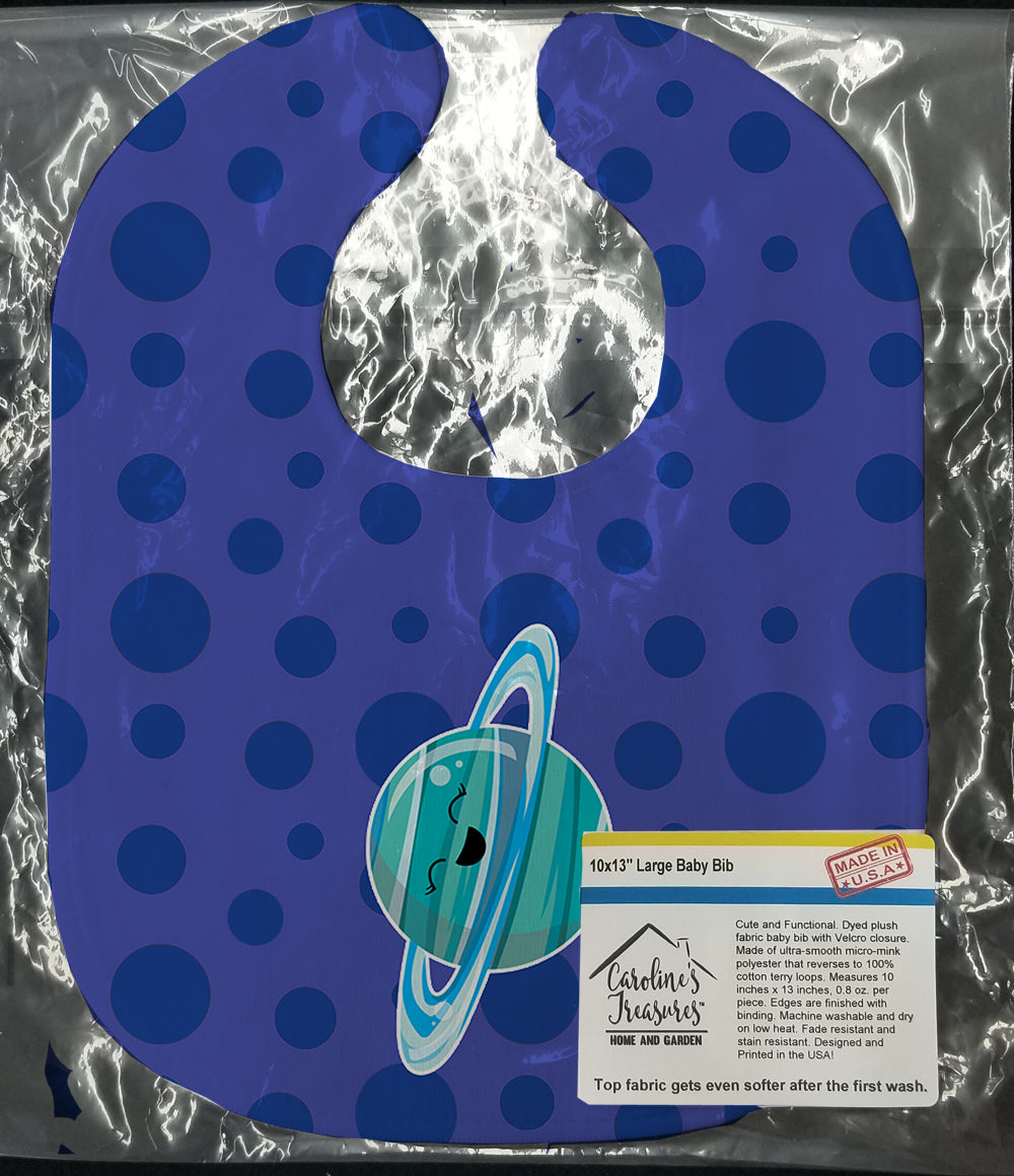 Planets Saturn Baby Bib Easy-Clean Baby Bib Baby Feeding Accessory Baby Mealtime Essential, 10 x 13, Multicolor