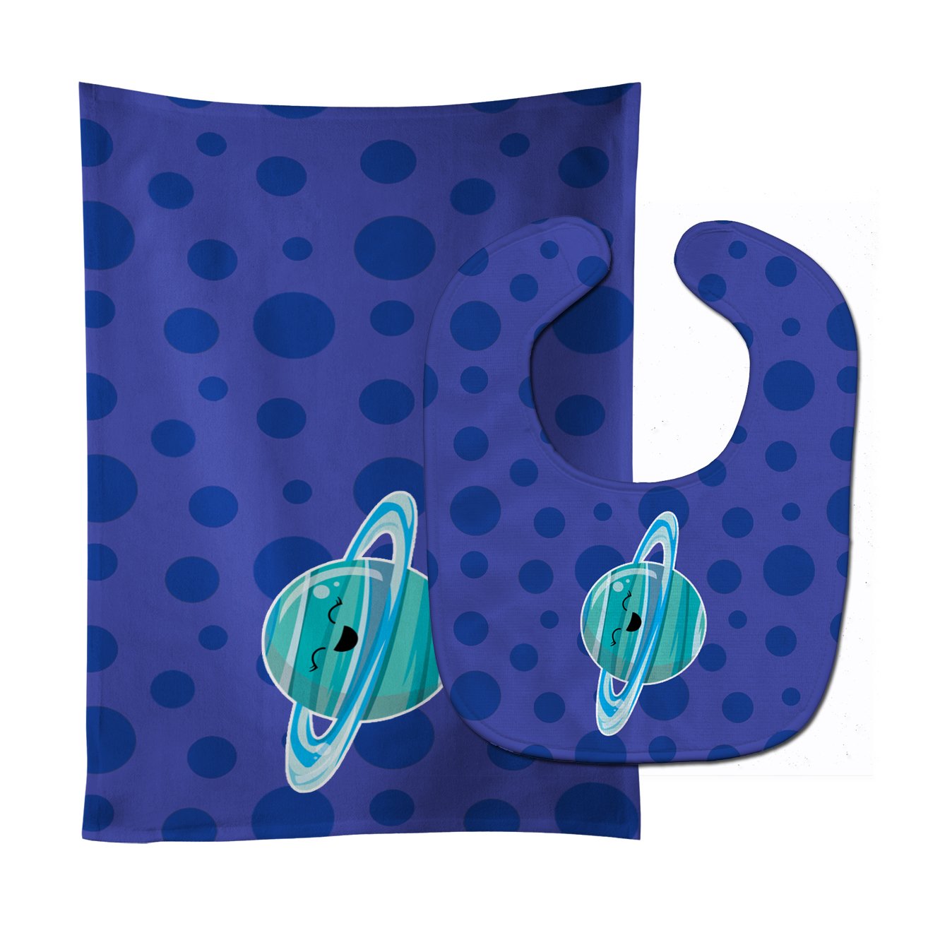 Planets Saturn Baby Bib & Burp Cloth Easy-Clean Baby Bib Baby Feeding Accessory Baby Mealtime Essential