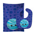 Planets Pluto Baby Bib & Burp Cloth Easy-Clean Baby Bib Baby Feeding Accessory Baby Mealtime Essential