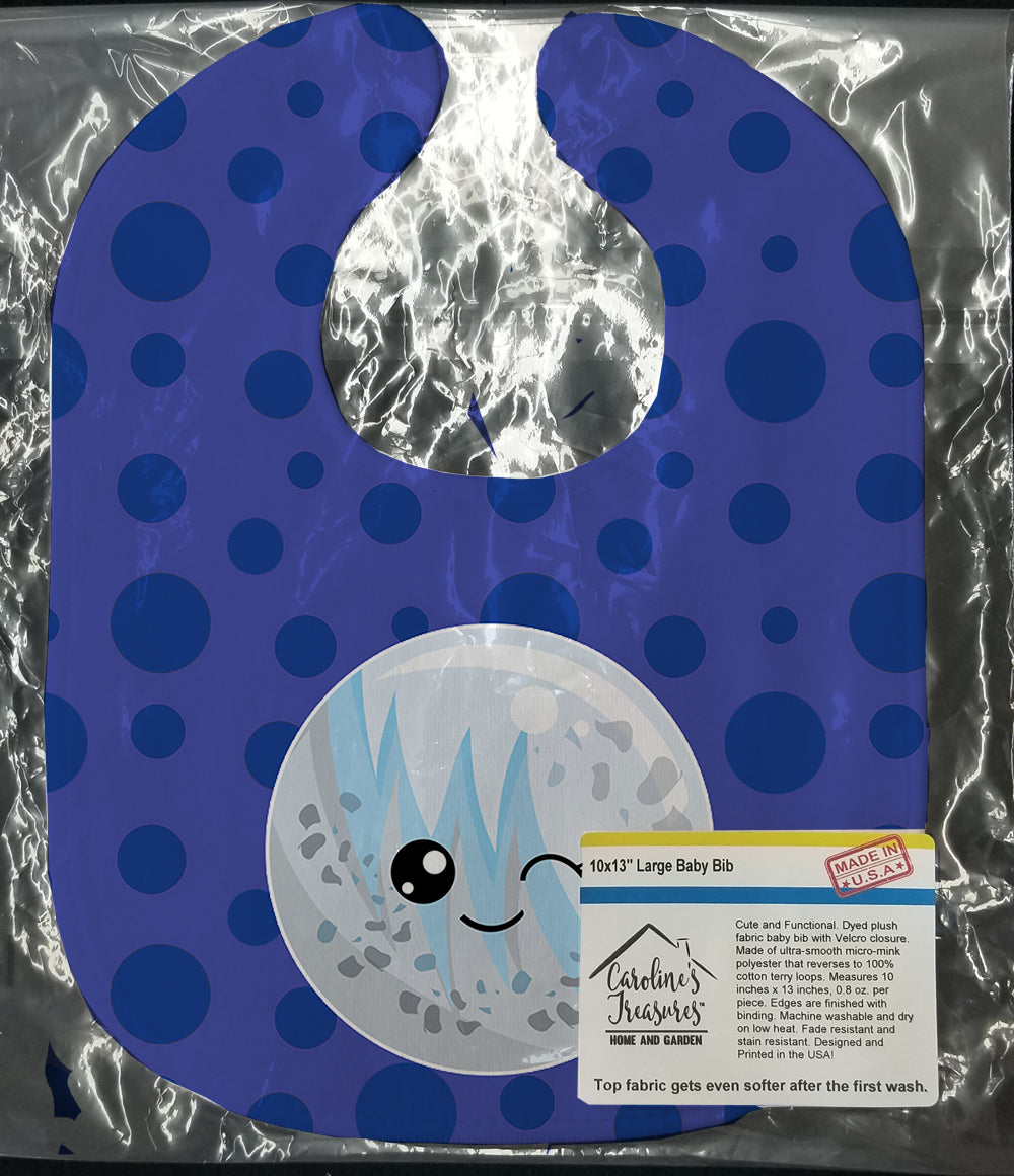 Planets Moon Baby Bib Easy-Clean Baby Bib Baby Feeding Accessory Baby Mealtime Essential, 10 x 13, Multicolor
