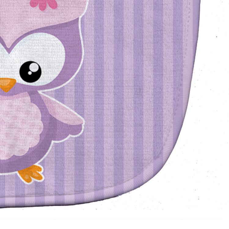 Girl Bird on Purple Baby Bib Easy-Clean Baby Bib Baby Feeding Accessory Baby Mealtime Essential, 10 x 13, Multicolor