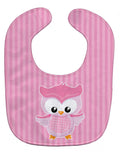 Girl Bird on Pink Baby Bib Easy-Clean Baby Bib Baby Feeding Accessory Baby Mealtime Essential, 10 x 13, Multicolor