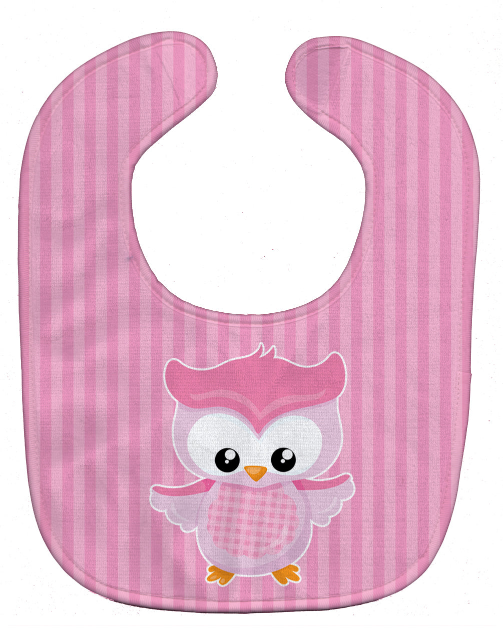 Girl Bird on Pink Baby Bib Easy-Clean Baby Bib Baby Feeding Accessory Baby Mealtime Essential, 10 x 13, Multicolor